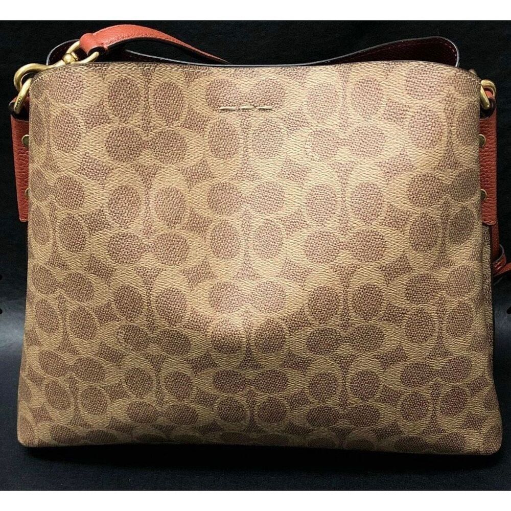 Coach Willow coated canvas signature pattern shoulder bag - Picture 3 of 11